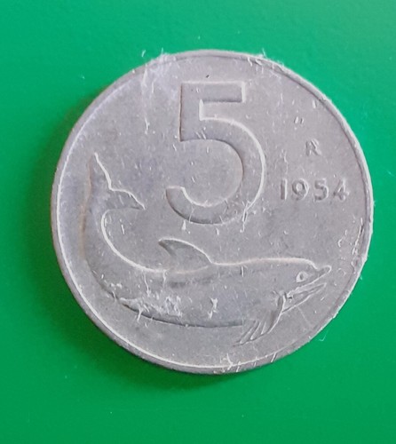 Moneta lire del 1954 - *5,
