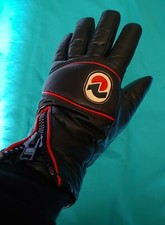 GLOVES guanti Ski leather vintage 80's. INVICTA tg.7 circa M new! RARE 