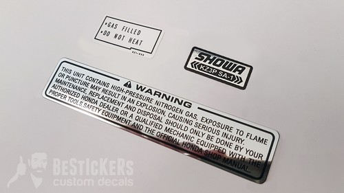 Warning adesivi restauro - adesivi, rear