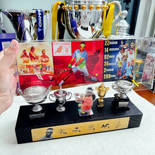 Rafael Nadal Tennis Grande Slam Vetrina Trofeo in Metallo con Custodia