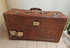 Valigia in cuoio vintage anni 30 40 originale borsone auto d'epoca baule pelle