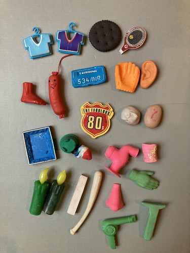 Lotto gommine anni erasers - lotto, 80
