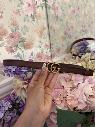 Cintura gucci pelle marrone - pelle,