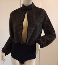 BODY NERO TEZENIS LAME' ORO