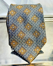 Cravatta uomo Bruno Piattelli Roma seta designer geometrica fatta a mano nero oro XLong