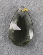 PENDENTE Mandorla PER LAMPADARIO VINTAGE GOCCIA ricambio Cristallo Trasparente S