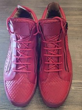 Giuseppe Zanotti Sneakers Rosso Pelle Goffrata 32044