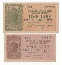 LOTTO X2.  1 / 2 LIRE ITALIA LAUREATA DECR 23/11/1944  FIRME (VENTURA)  QFDS