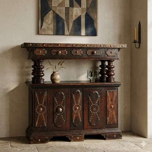 Credenza antica con alzata - antica,