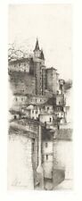 LIVIO CESCHIN "URBINO - 1993  Acquaforte con fondino in carta Oxford. GRAFICA