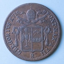 GREGORIO XVI BAIOCCO 1837 ANNO