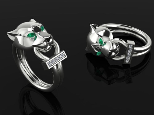 Anello pantera argento 925 - pantera,