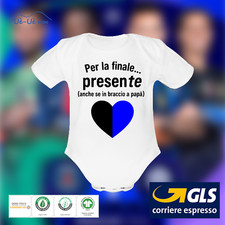 BODY NEONATO INTER Personalizzato finale Champions League baby regalo bimbo papà