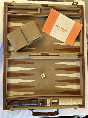 Vintage backgammon game set - vintage,