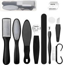 10 Pezzi Kit Pedicure Professionale Da Lime Di Strumenti,Raspa Piedi Professiona