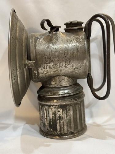 Antica lampada minatore in - minatore,