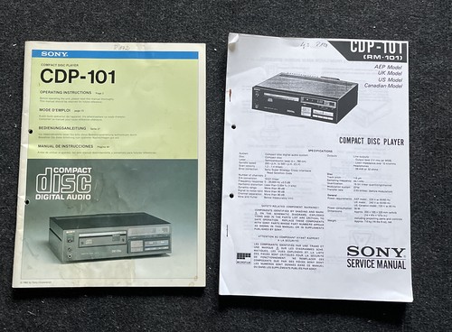Sony cdp 101 operating - sony, cdp-101
