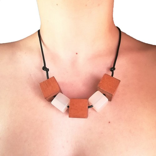 Collana donna ragazza legno - donna,