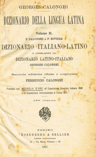 Dizionario della lingua latina