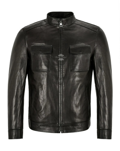 Elegante giacca pelle uomo - elegante,