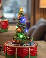 Carillon Natalizio ALBERO DI NATALE  , con movimento e luci led