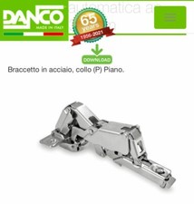 CERNIERA DANCO 180° (ANCHE SOFT) PER ANTE E MOBILI DA CUCINA COMPLETO DI BASETTA