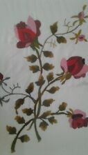 ✅?Vecchio quadro con ricamo artistico fatto a mano di rose fiorite