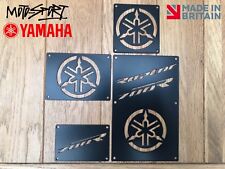 Targhette parafango Yamaha Raptor 700 targhette avvertimento. Acciaio inossidabile nero 2006 - 2012