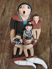 Native American Jemez Handmade Clay Storyteller by Lucero
