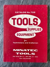 RARO Minatec Tools Catalogo Forniture Attrezzature Artigiani Gioiellieri Orologiaio Vintage