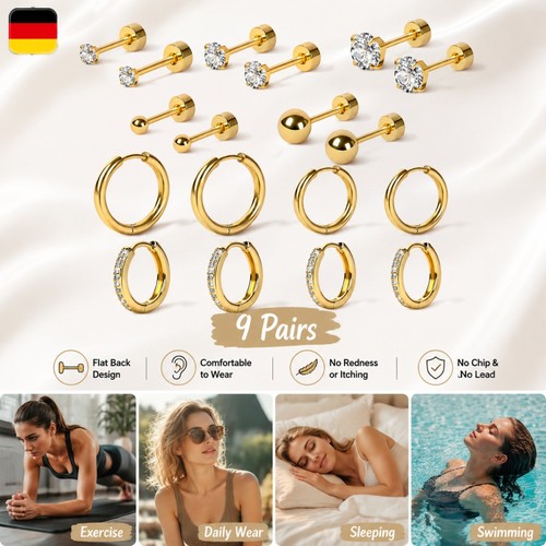 Set paia orecchini in - set, 9