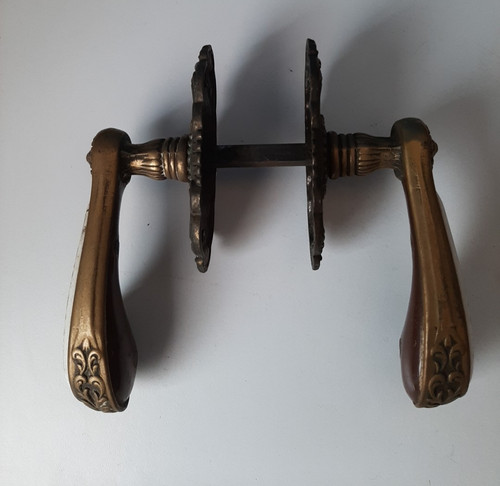Antica maniglia ottone e - ,