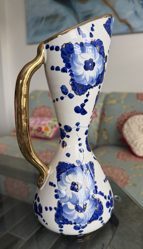 Vaso blu bianco cobalto - e,