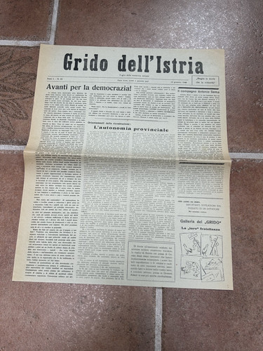 Grido dell istria nº - il, dell’