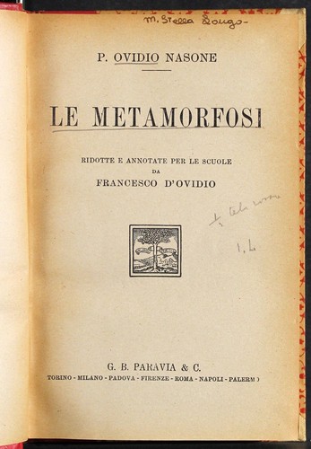 Metamorfosi ovidio nasone - le,