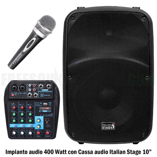 Impianto audio 400 watt - impianto, cassa