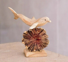 Scultura delfino in legno