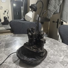 Lampada fontana Widdop Bingham amanti nudi statuina lampada da tavolo paralume in vetro retrò