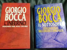 2 LIBRI GIORGIO BOCCA : L'INFERNO - MONDADORI - 1992, IL SOTTOSOPRA (C89)