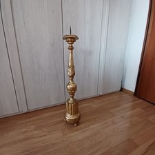 Candeliere Candelabro Legno antico '700 XVIII Secolo