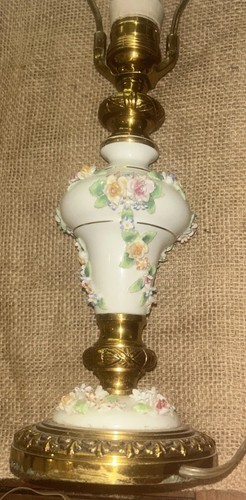Lampada fiori capodimonte - lampada,