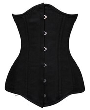 Corsetto Sottoseno Nero Ferretti Metallo Acciaio Bon Cotone Spesso Vita Training
