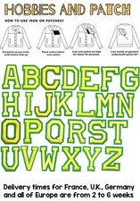 patch lettera alfabeto gialla