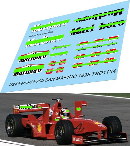 Decals per ferrari - 1/24, f300