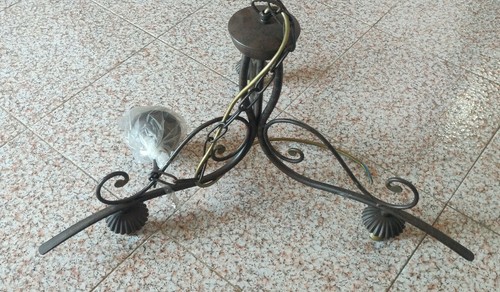 Lampadario ferro battuto stile - lampadario,