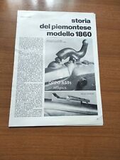 1979 STORIA DEL FUCILE PIEMONTESE MODELLO 1860 TECNICA DATI VINTAGE ARTICOLO