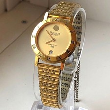 Orologio Bulova Longchamp Quarzo Oro Quadrante Crema Indici Romani Cinturino Tono Oro