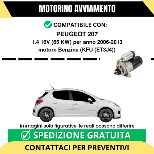 Motorino avviamento peugeot - avviamento,