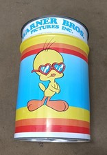WARNER BROS. PICTURES INC. TITTI TWEET BIDONE LATTA CONTENITORE + COPERCHIO 1984