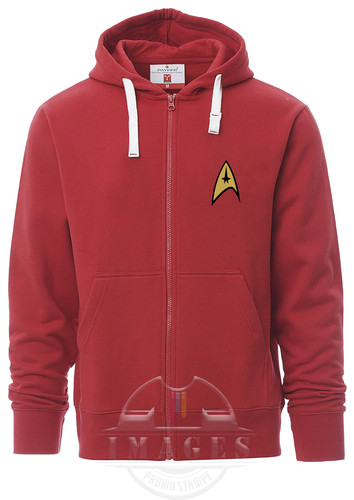 Felpa star trek con cappuccio - star,